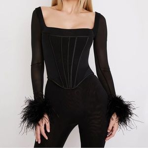 HOUSE OF CB Stella Corset Long Sleeve Top